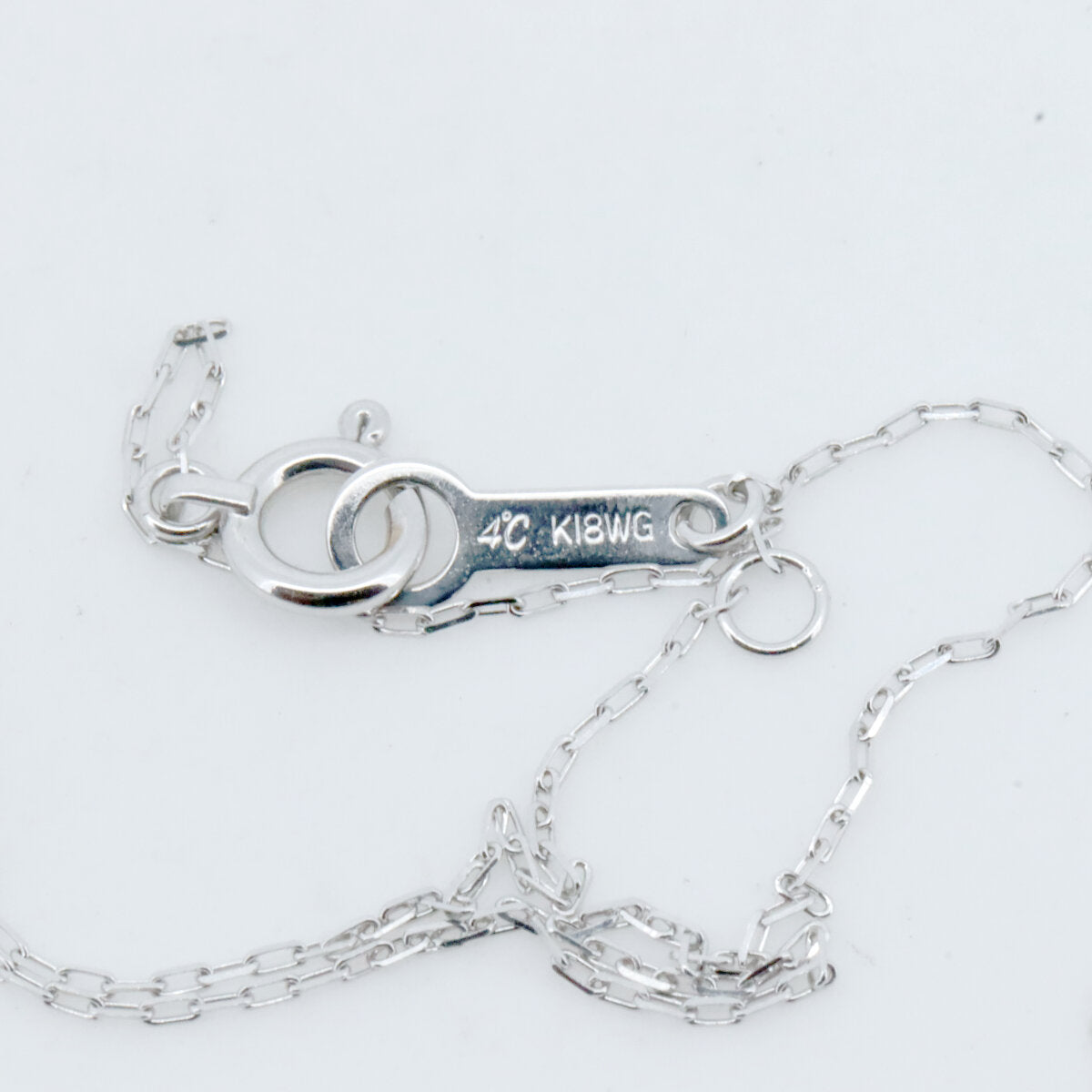 4℃ K18WG ダイヤモンド ネックレス