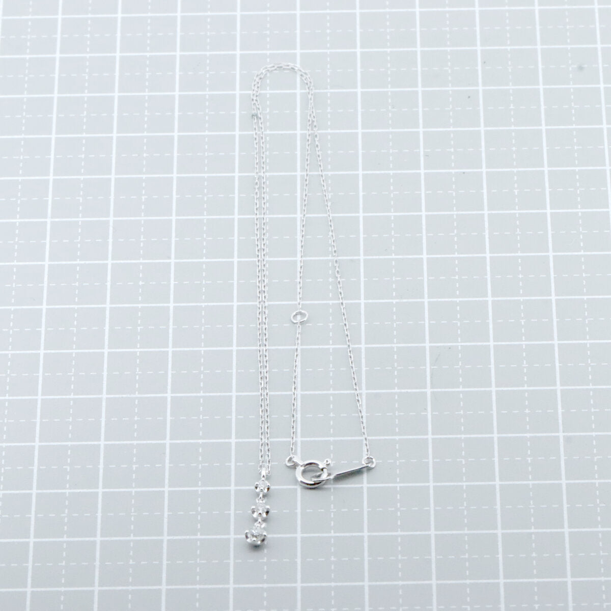 4℃ K18WG ダイヤモンド ネックレス