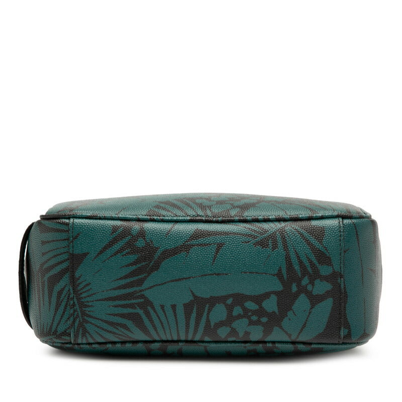 サンローラン ボタニカル モチーフ レザー ポーチ