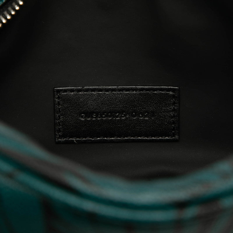 サンローラン ボタニカル モチーフ レザー ポーチ