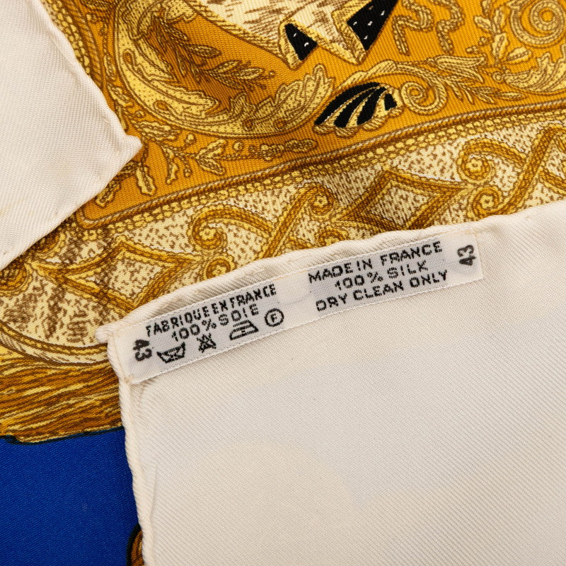 エルメス ポステ・エ・カヴァルリー シルクスカーフ