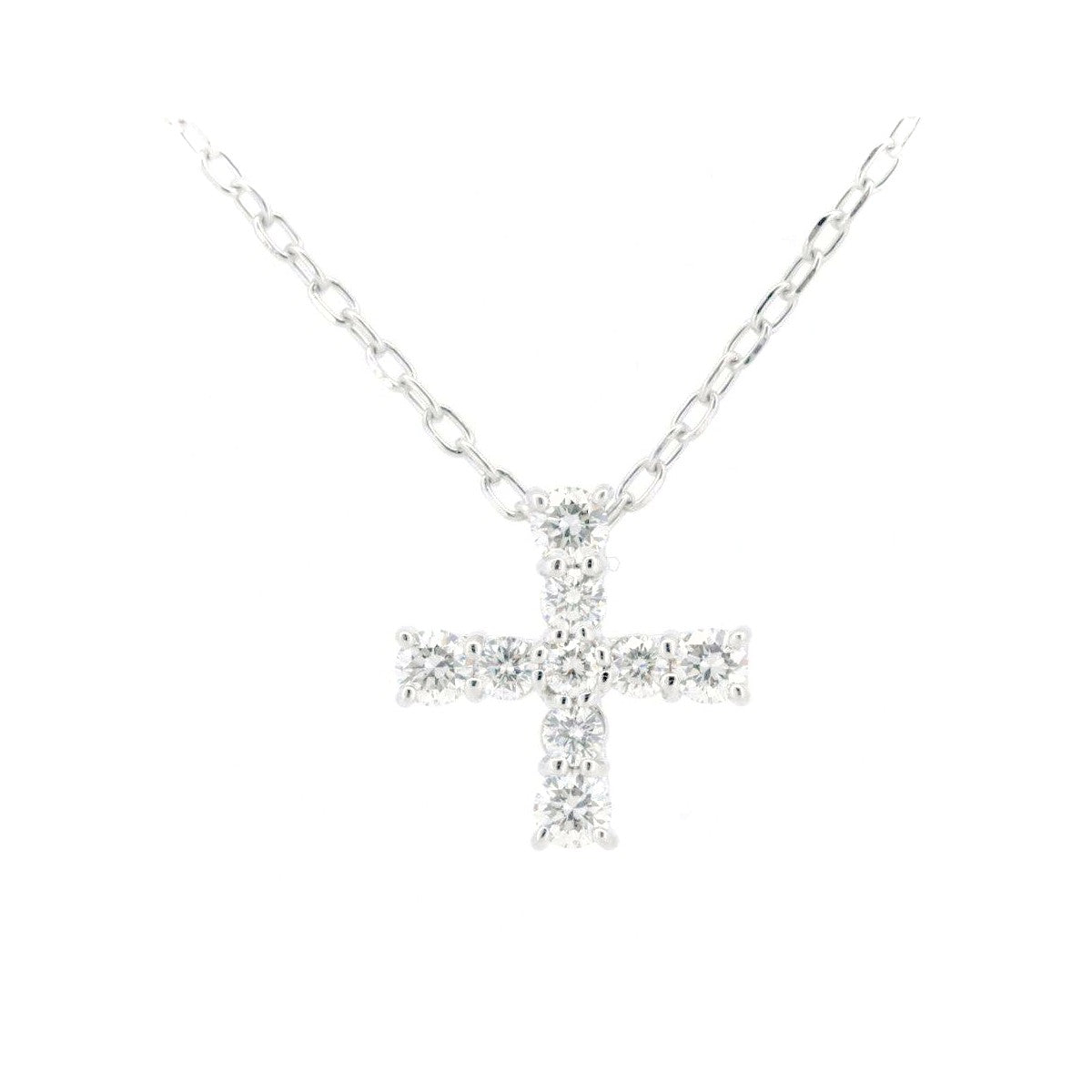 ミキモト ダイヤモンド クロス ネックレス K18WG