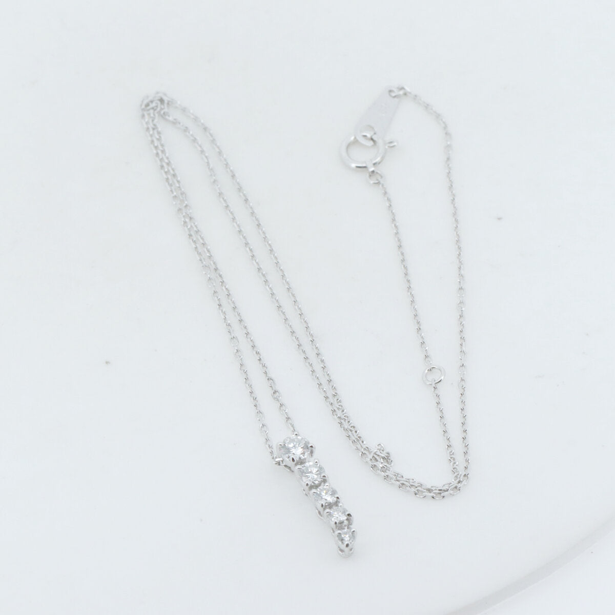 ミキモト K18WG ダイヤモンド ネックレス
