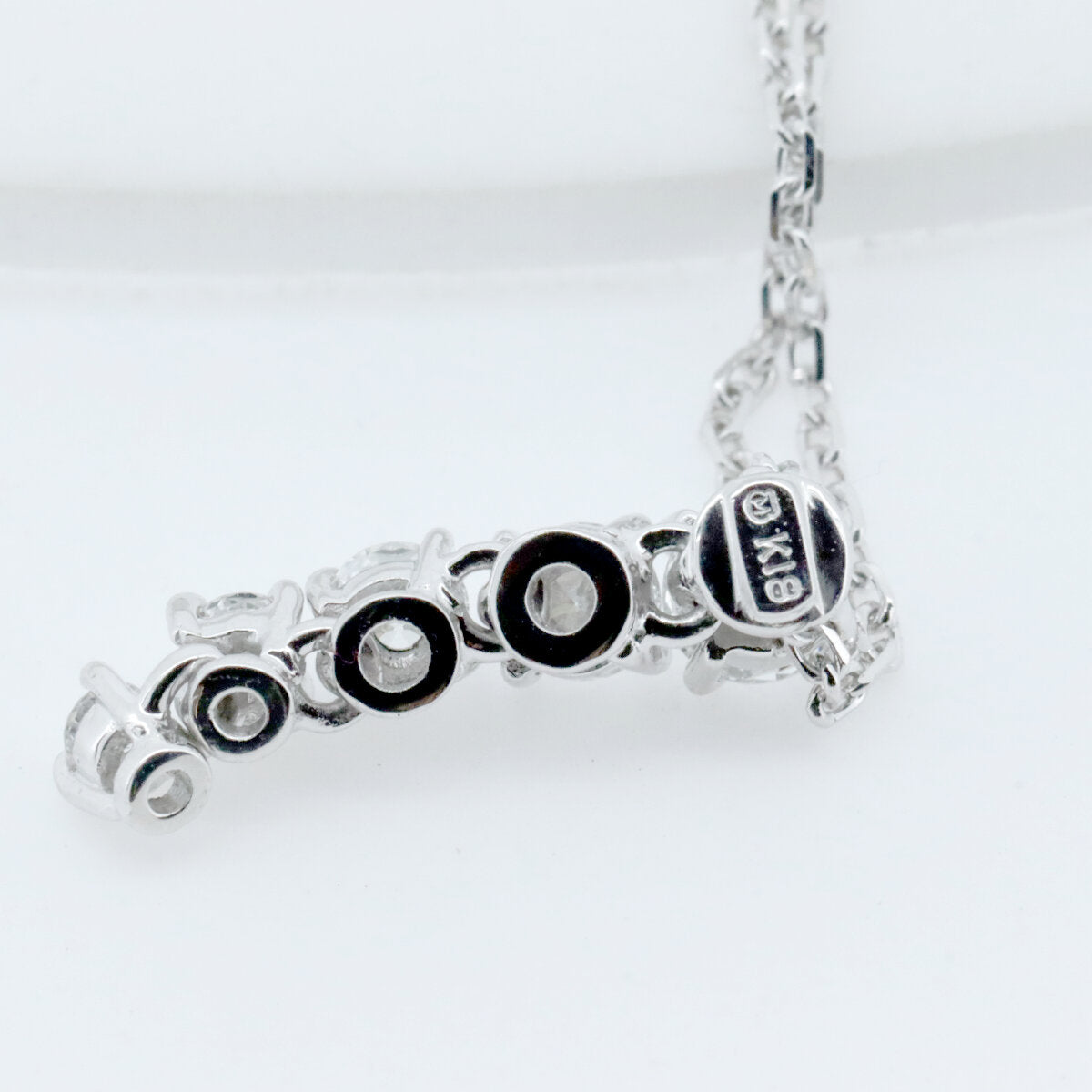 ミキモト K18WG ダイヤモンド ネックレス