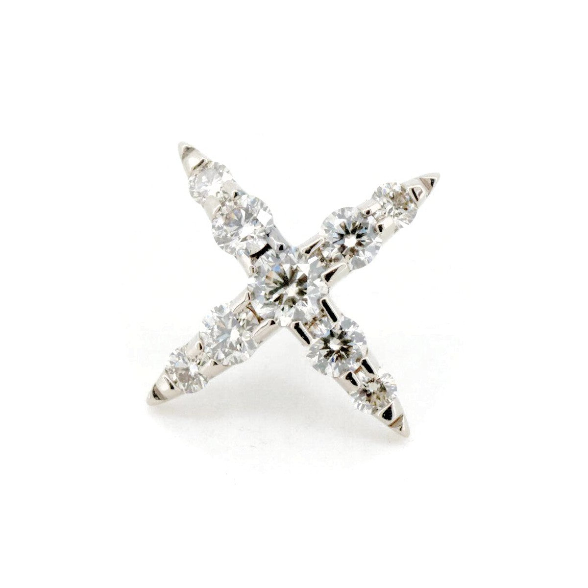 Kashikey K18BG ダイヤモンド ピン ブローチ