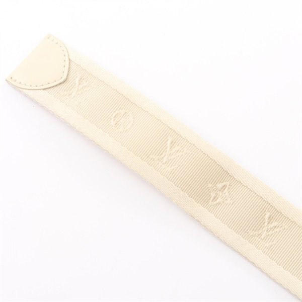Louis Vuitton LOUIS VUITTON Women’s Ivory Monogram Fortune Belt with Gold-Tone Buckle M6973 (Pre-Owned) Leather Belt