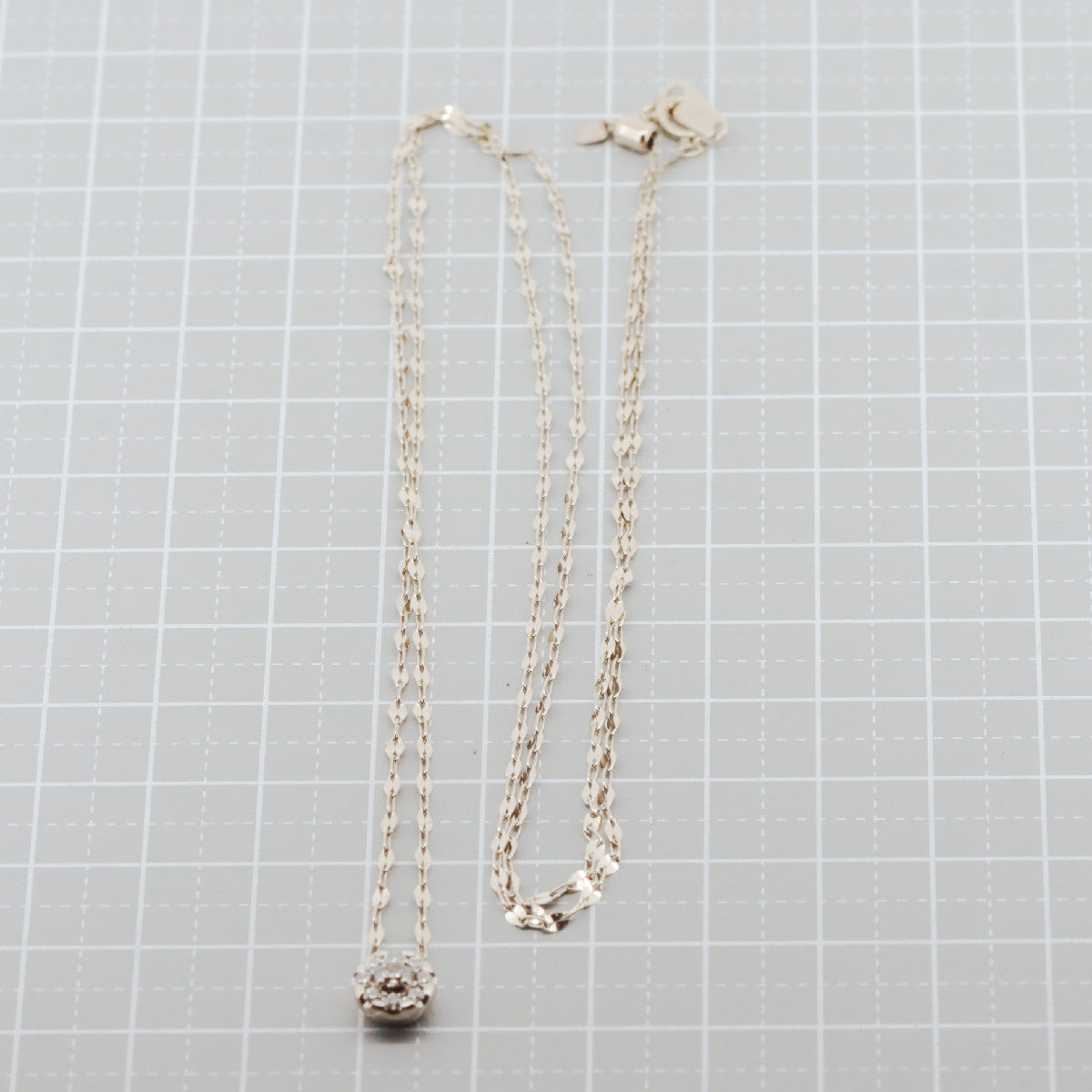 カシケイ K18イエローゴールド ダイヤモンドネックレス