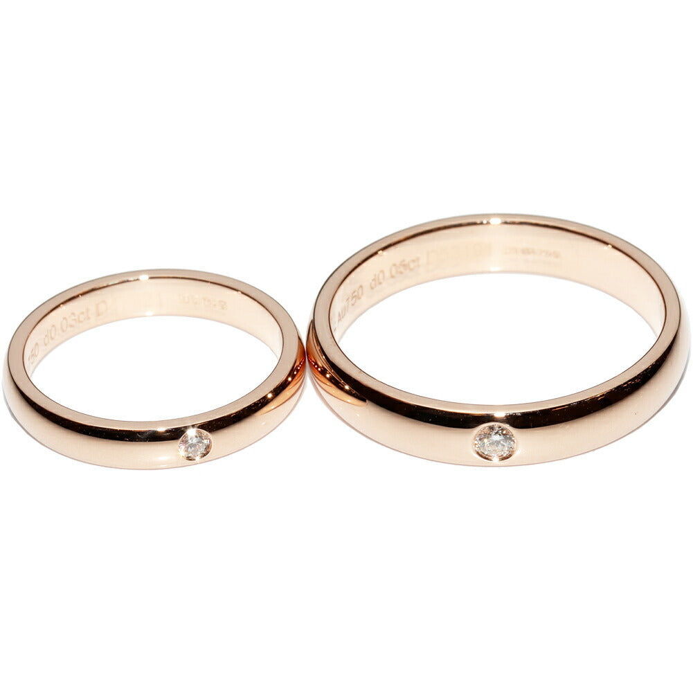 De Beers クラシック K18PG ダイヤモンド リング サイズ 21 8