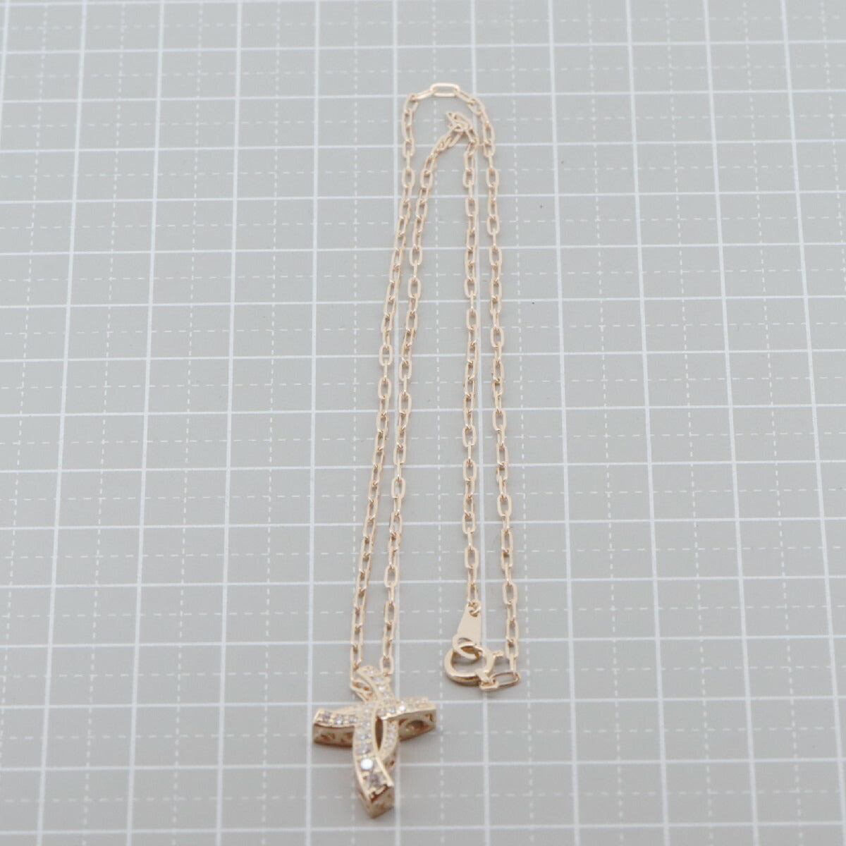 ユキザキ LePetiteMain Au750 ダイヤモンドクロスネックレス