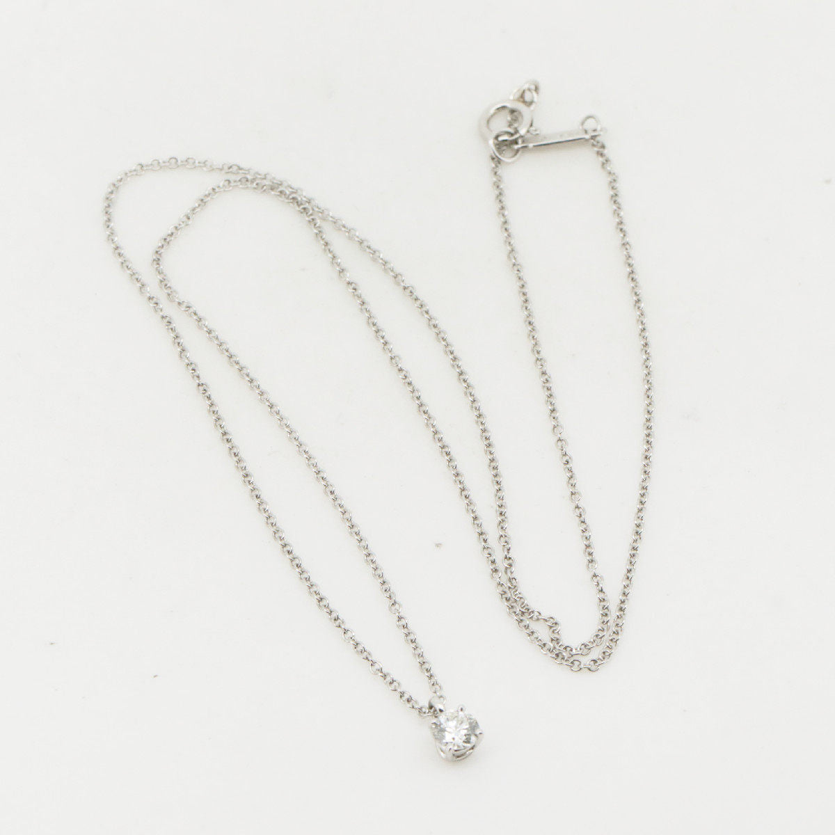 ティファニー ソリティア Pt950 ダイヤモンドネックレス