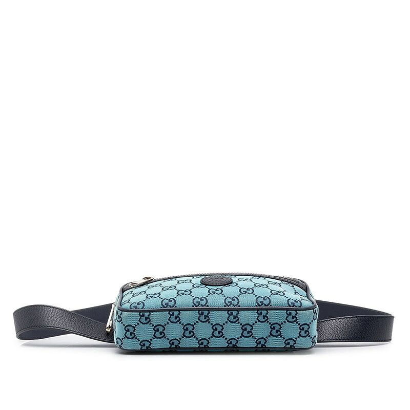 グッチ GGキャンバス レザー ウエストバッグ