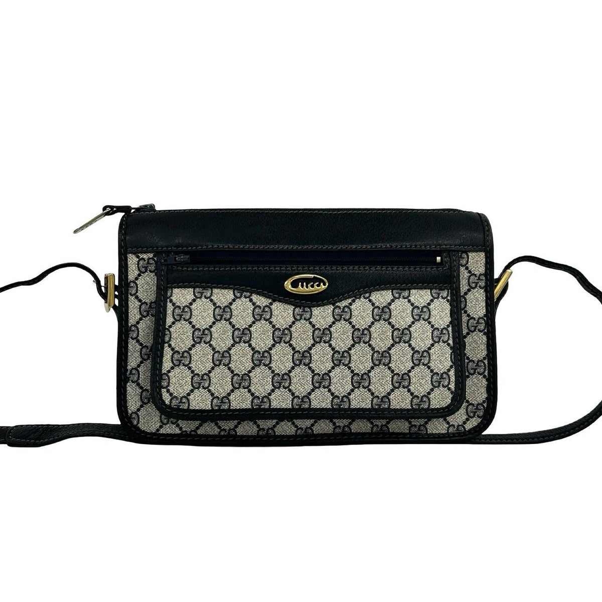 グッチ レザーPVCショルダーバッグ