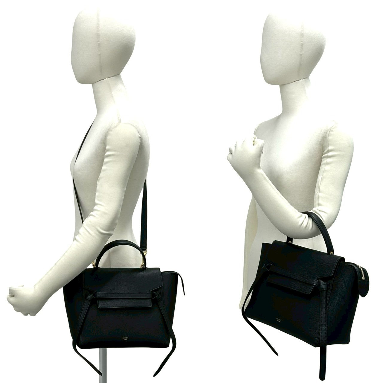 セリーヌ ベルトバッグ レザー2wayショルダーバッグ