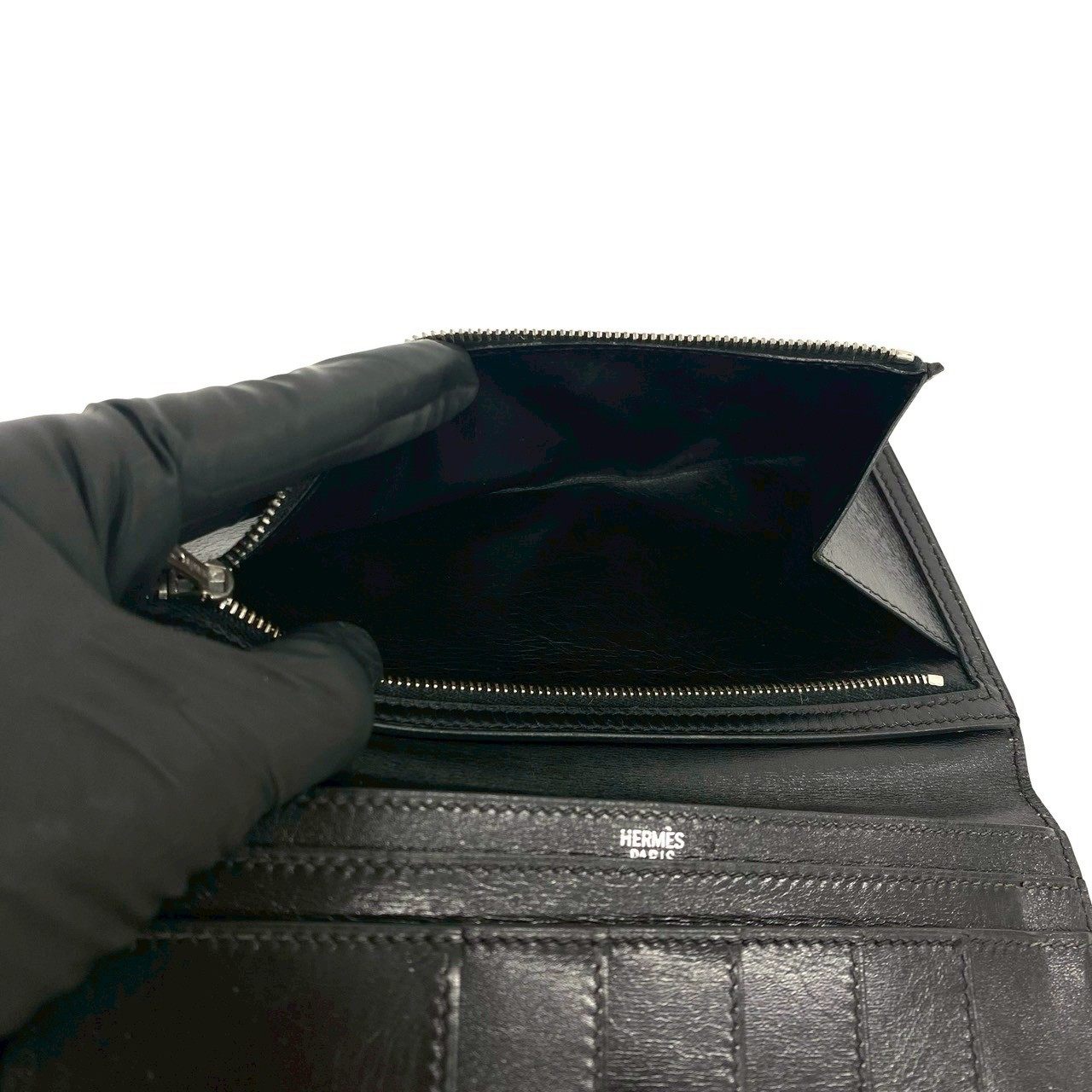 エルメス ベアン ボックスカーフ 長財布