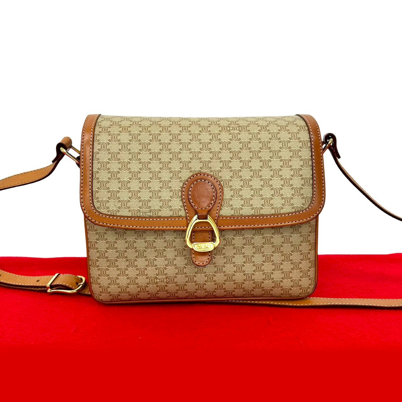 セリーヌ マカダム PVC ショルダーバッグ