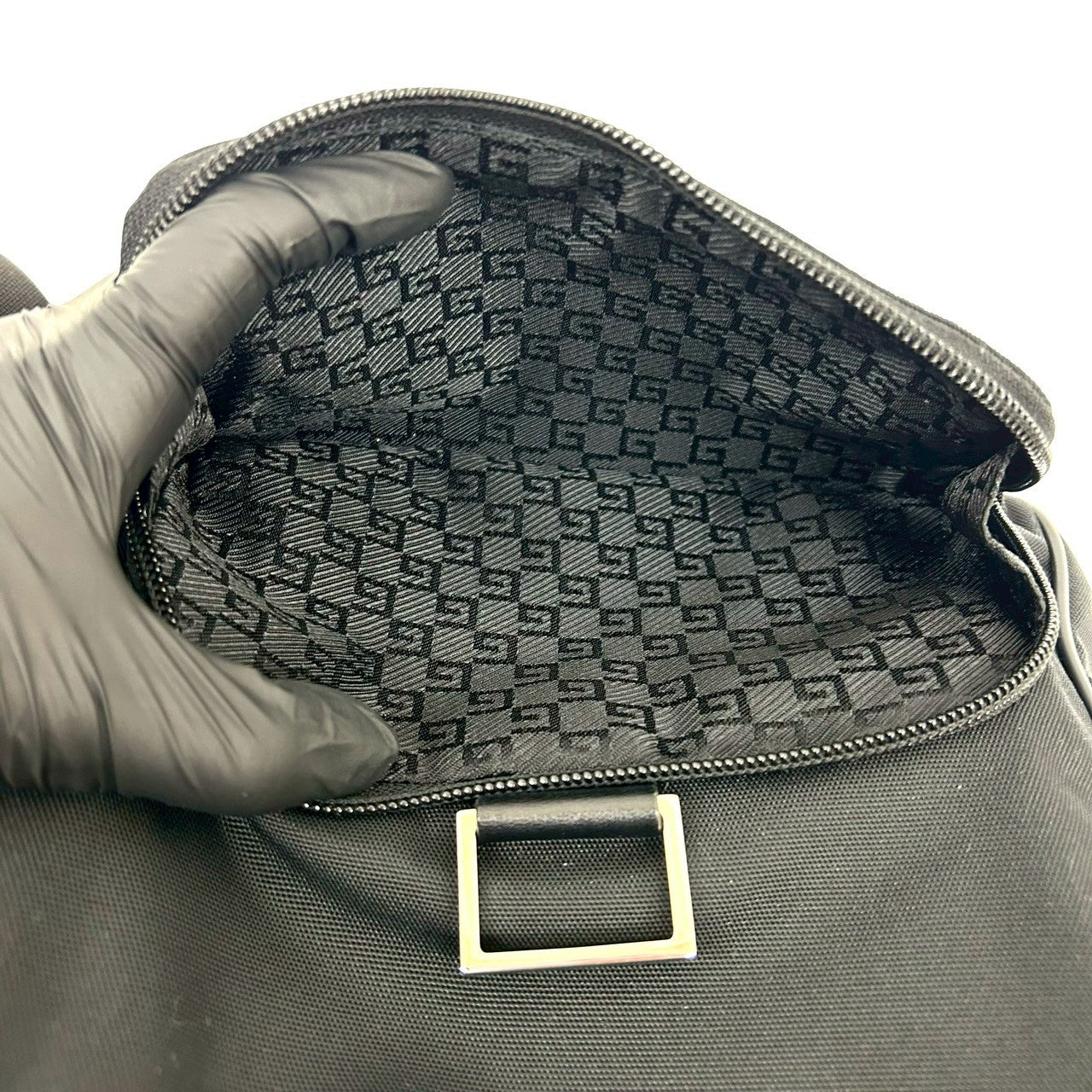 グッチ ナイロン カーフレザー ミニリュックサック