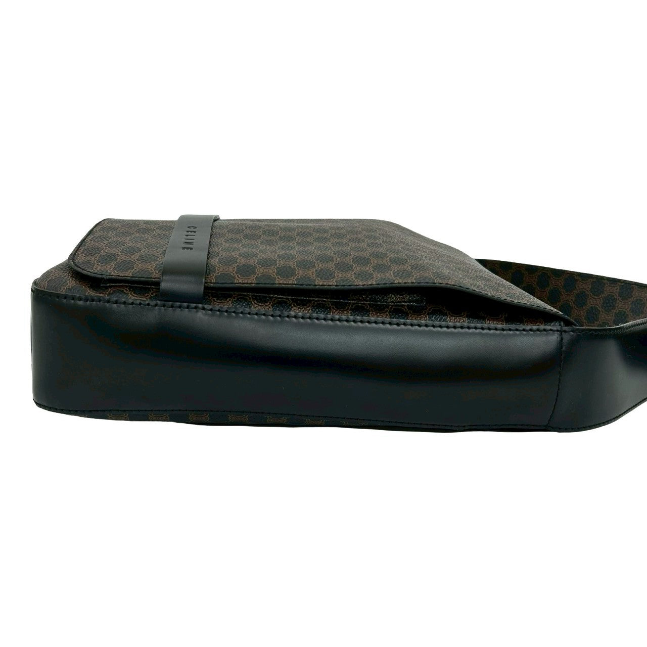 セリーヌ マカダム ブラゾン レザー ショルダーバッグ