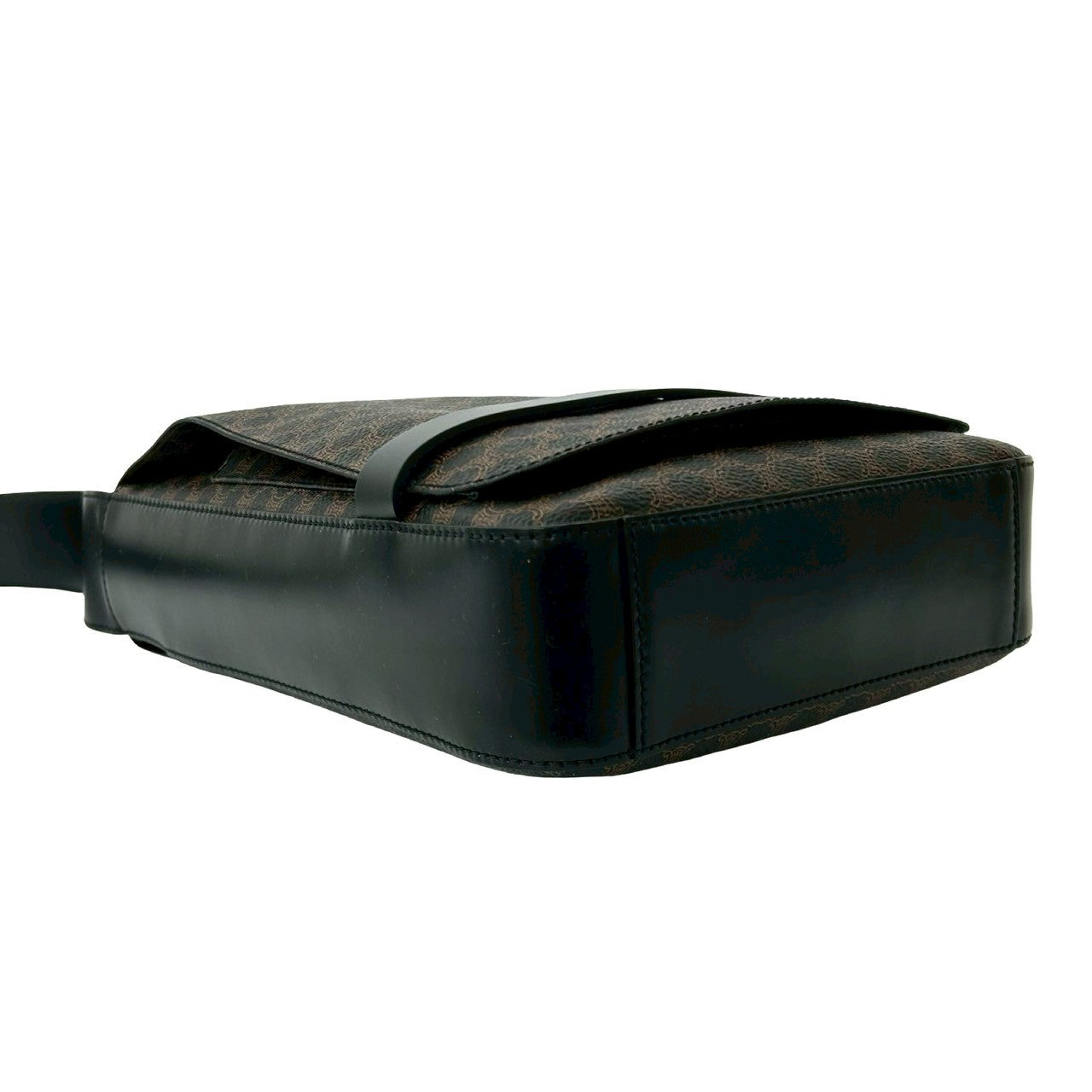 セリーヌ マカダム ブラゾン レザー ショルダーバッグ