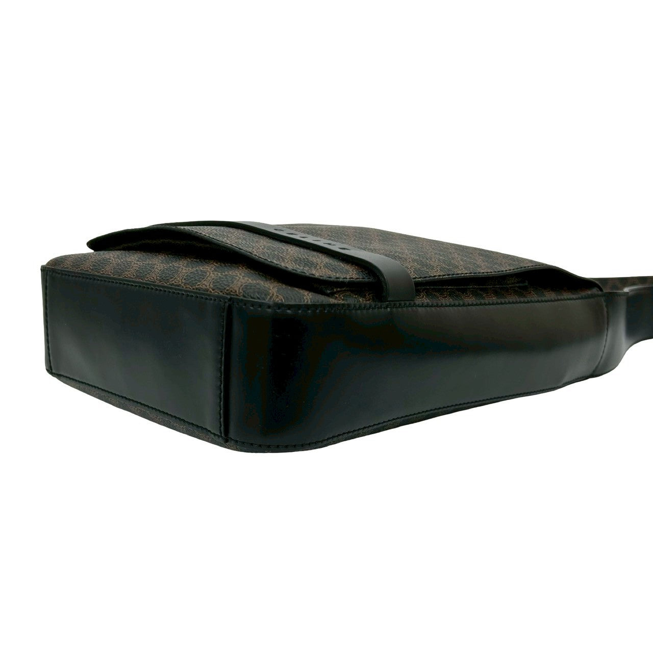 セリーヌ マカダム ブラゾン レザー ショルダーバッグ