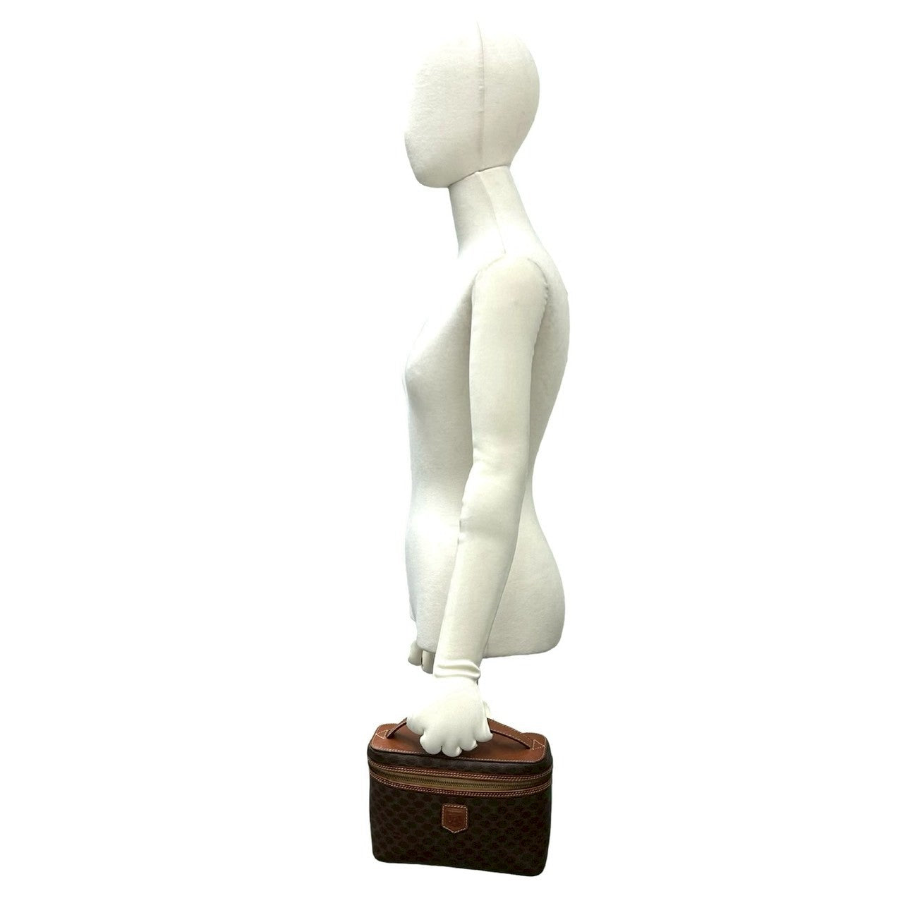 セリーヌ マカダムトリオンフ柄 PVC レザーハンドバッグ