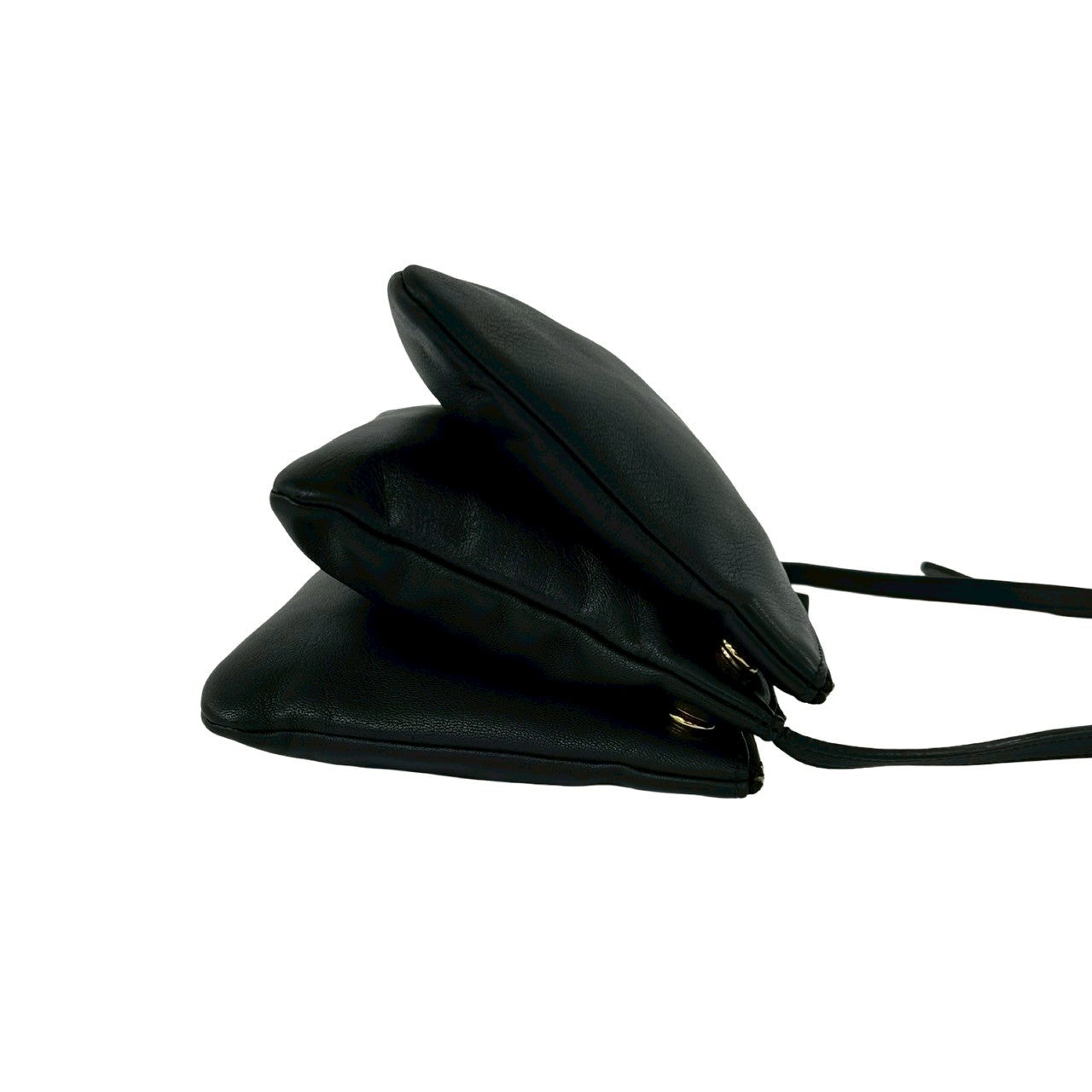セリーヌ トリオ レザー ショルダーバッグ