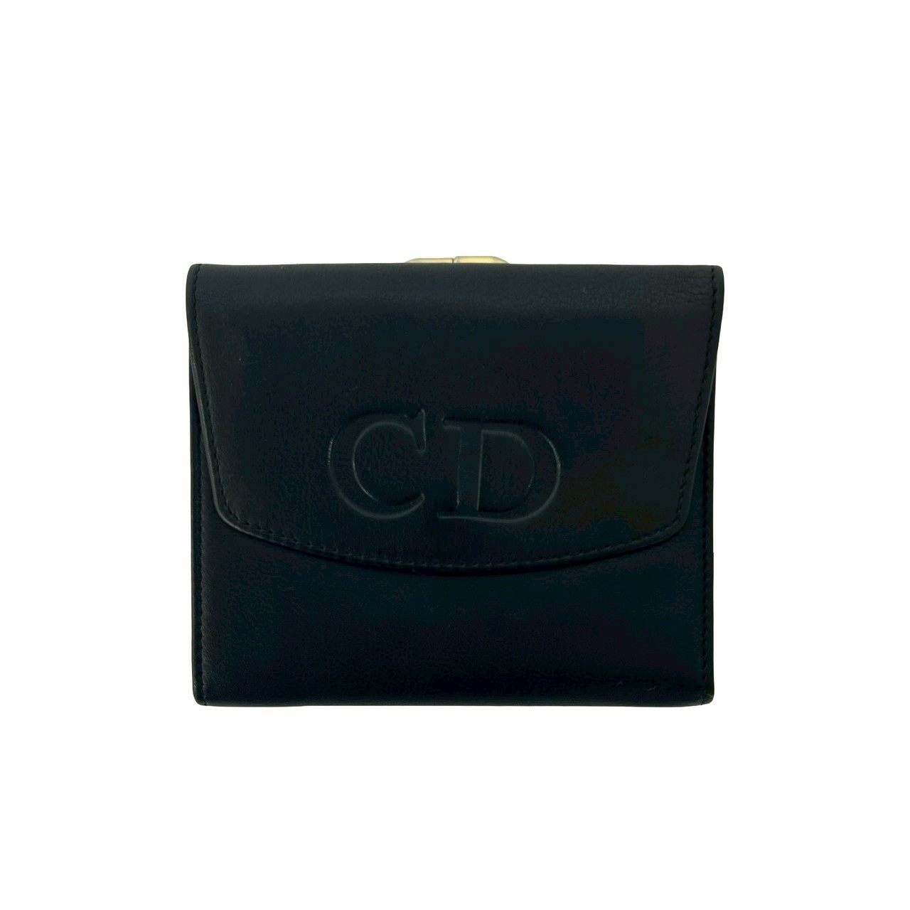 クリスチャンディオール レザー三つ折り財布