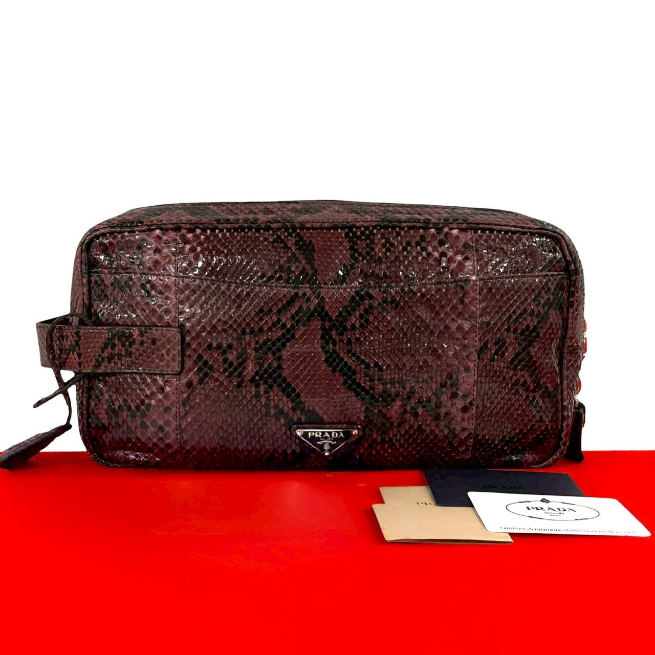 プラダ パイソン クラッチバッグ