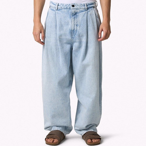 ヘドメイナー PLEATED DENIM PANTS コットン デニムパンツ