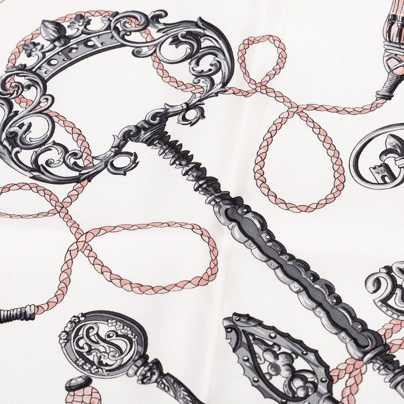 エルメス カレ90 LES CLES シルクスカーフ