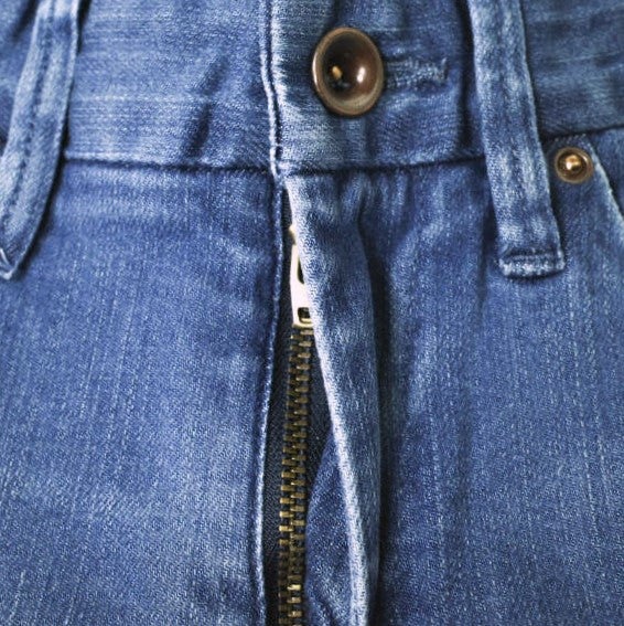 イージーンズ TAPERED 綿 ストレッチスリムテーパードジーンズ