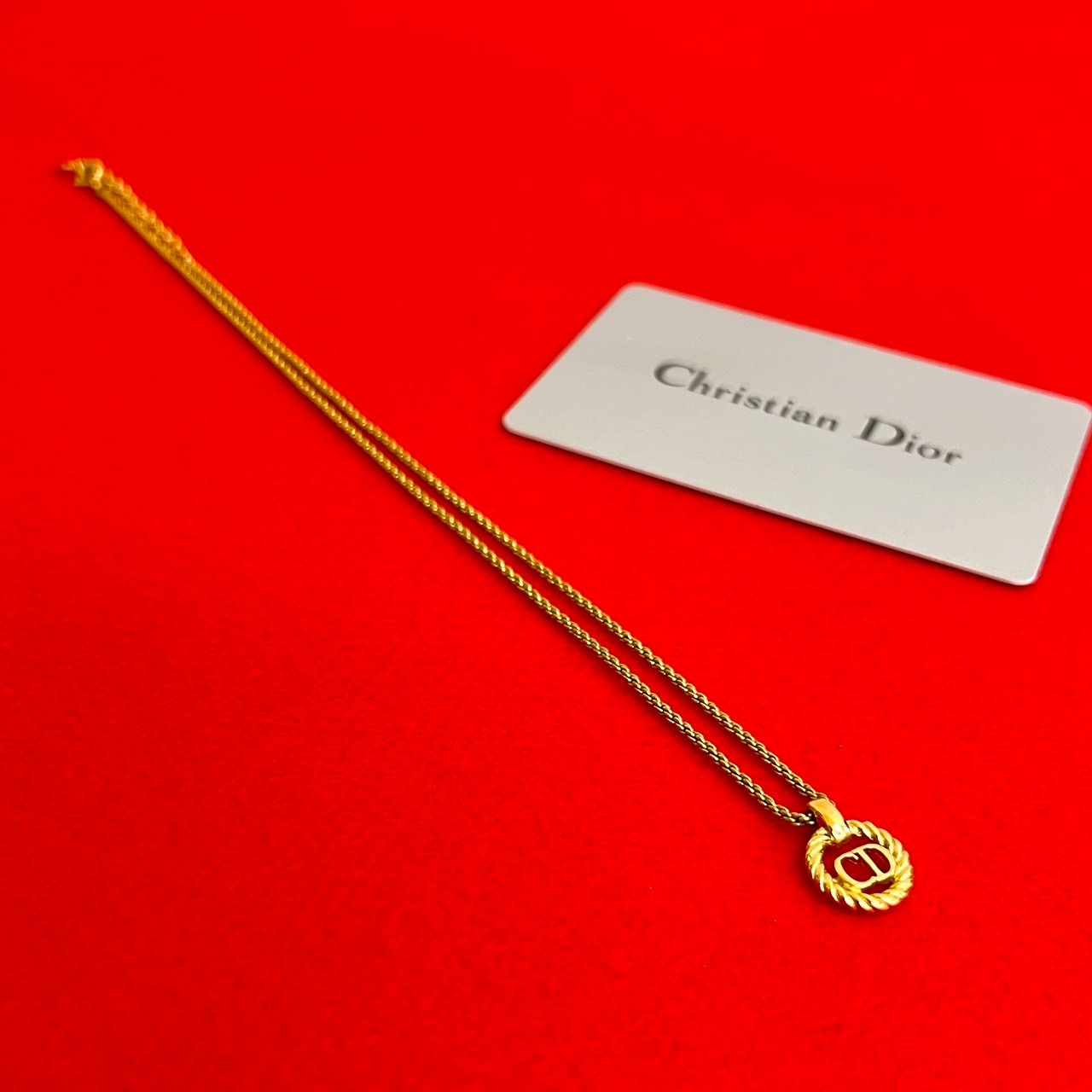 クリスチャン ディオール CD モチーフ ネックレス