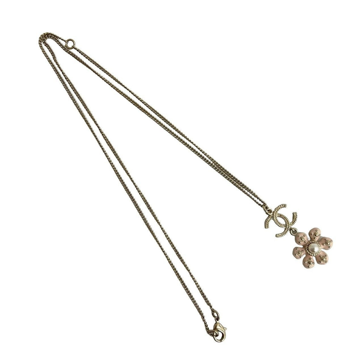 シャネル ココマーク フラワー フェイクパール ネックレス