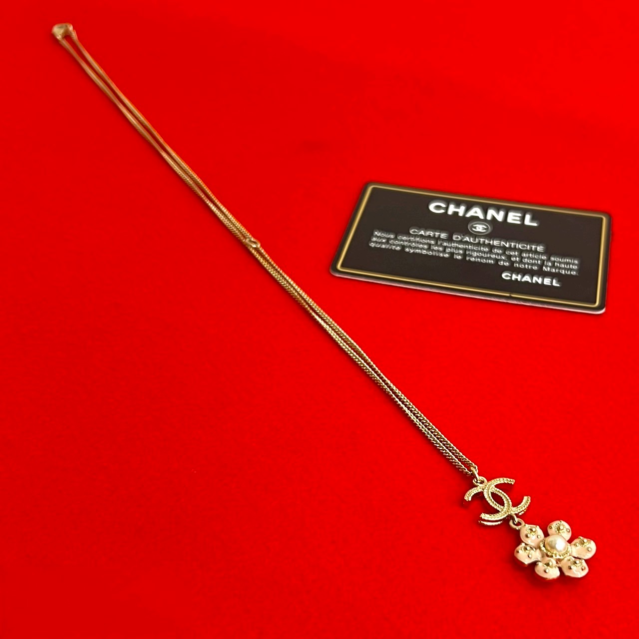 シャネル ココマーク フラワーモチーフ ネックレス