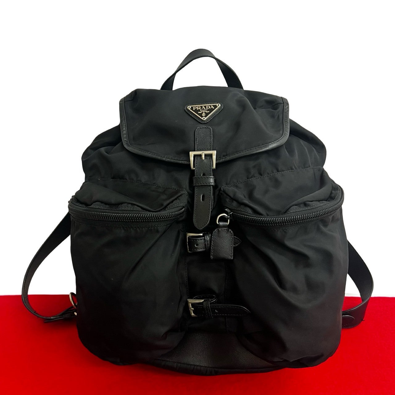 プラダ ナイロン サフィアーノレザー バックパック