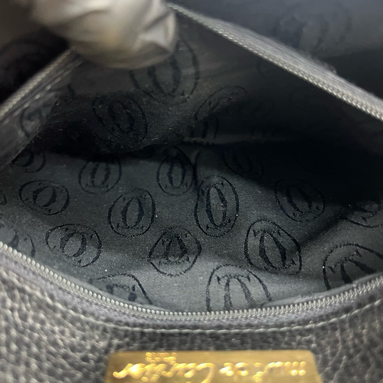 カルティエ マストライン レザー ショルダーバッグ