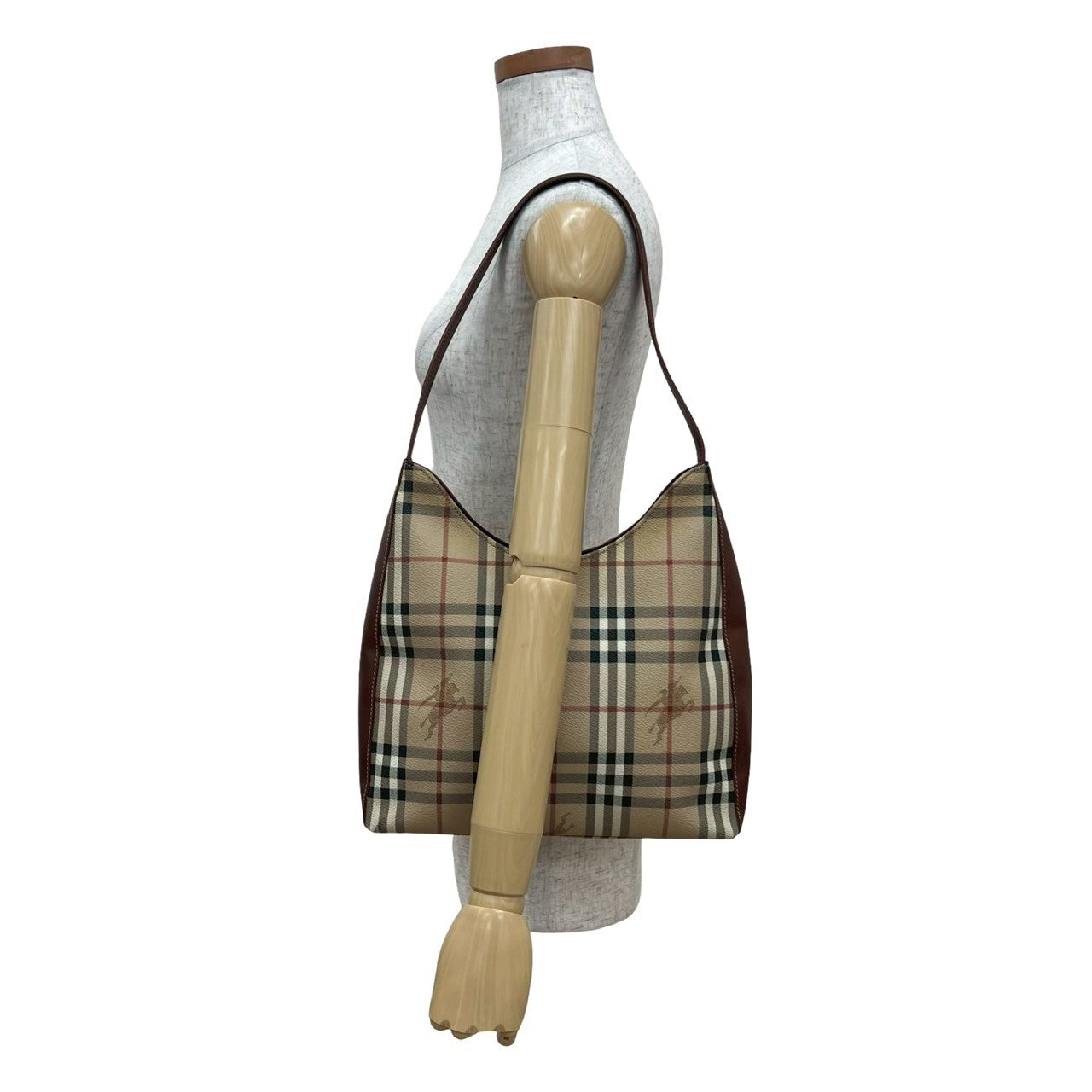 バーバリー チェック レザー ショルダー バッグ