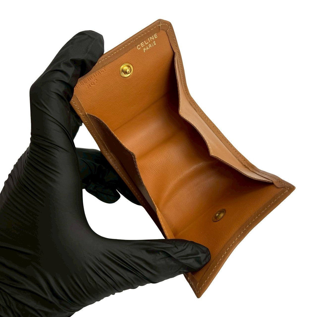 セリーヌ マカダム ブラゾン トリオンフ レザー コインケース