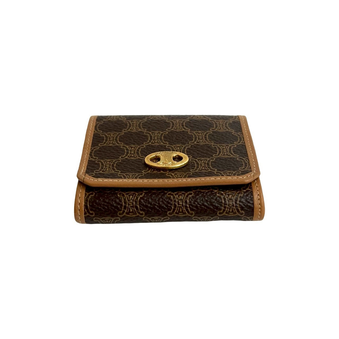 セリーヌ マカダム ブラゾン トリオンフ レザー コインケース