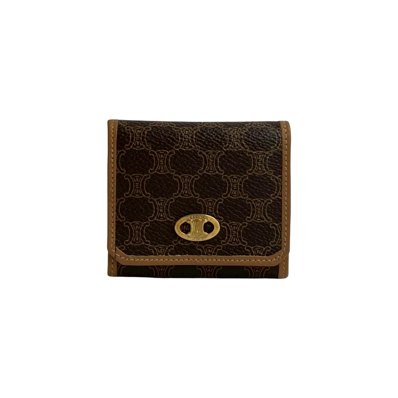 セリーヌ マカダム ブラゾン トリオンフ レザー コインケース