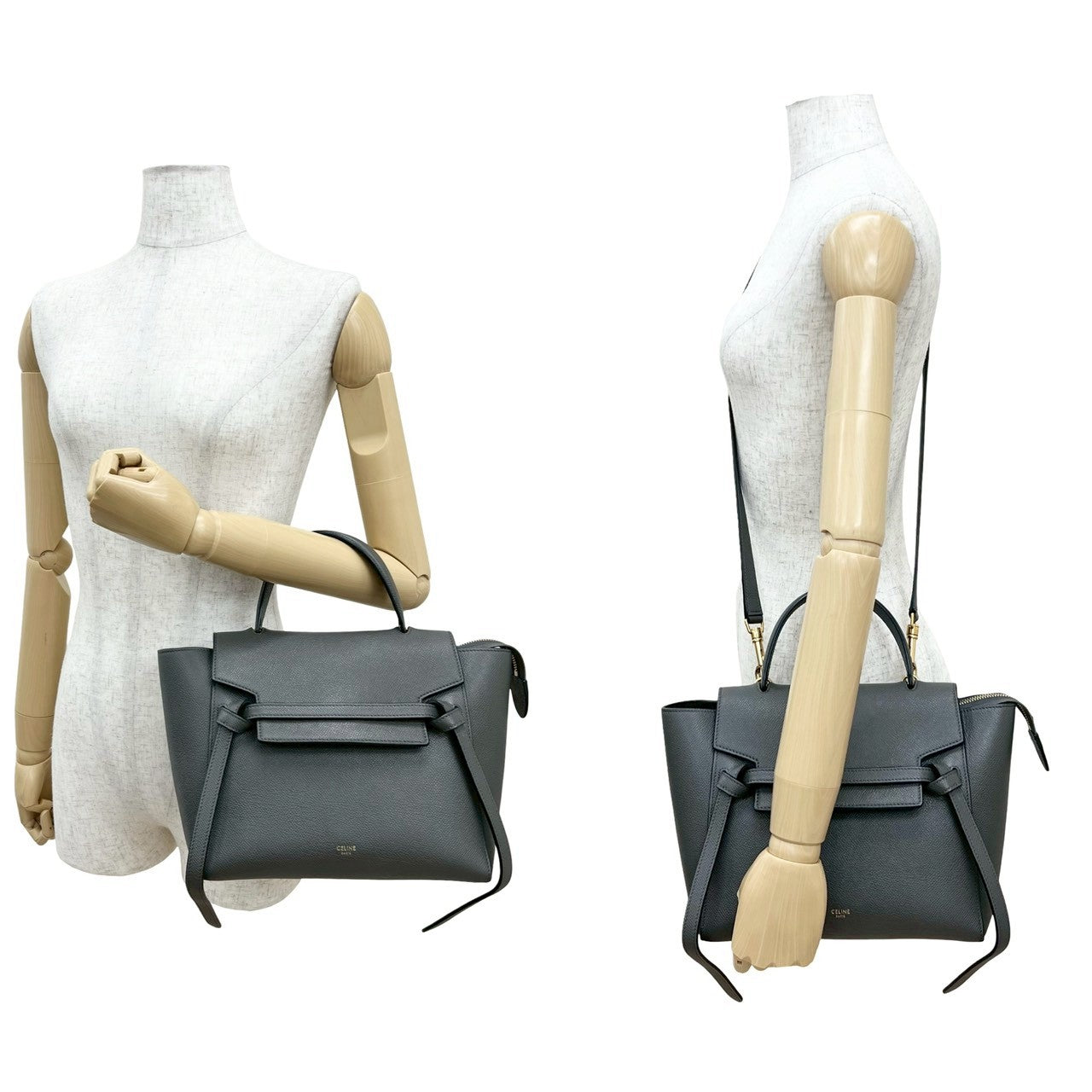 セリーヌ ラゲージ マイクロ ショッパー レザー 2WAY バッグ