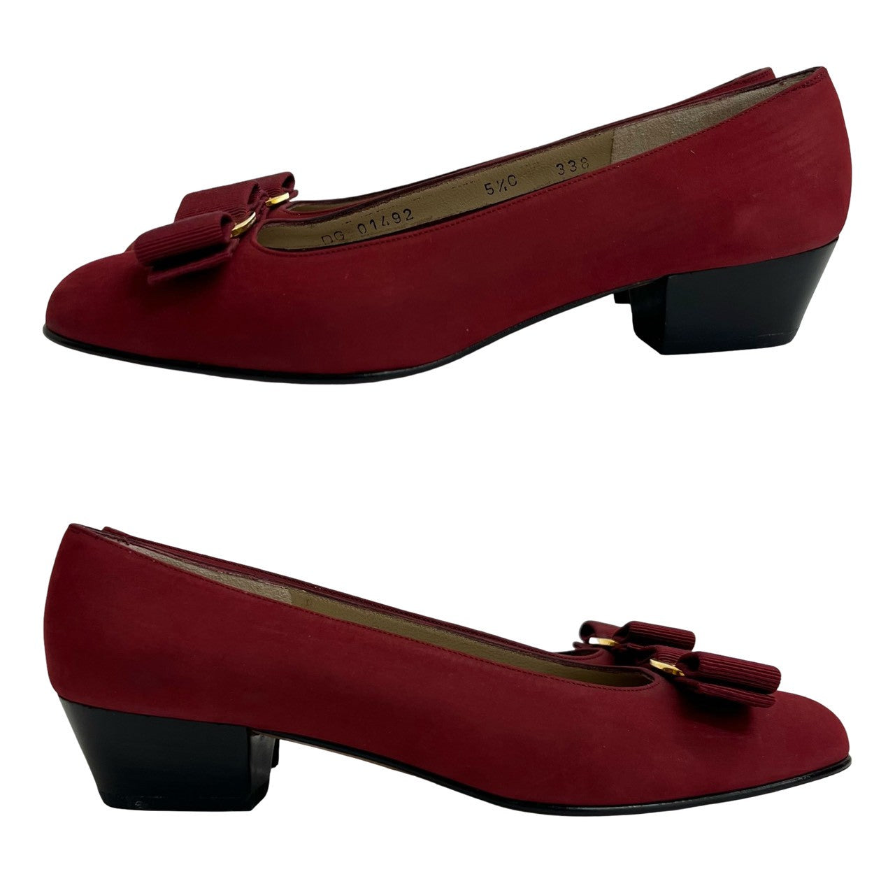 サルヴァトーレ フェラガモ ヴァラリボン スウェード パンプス