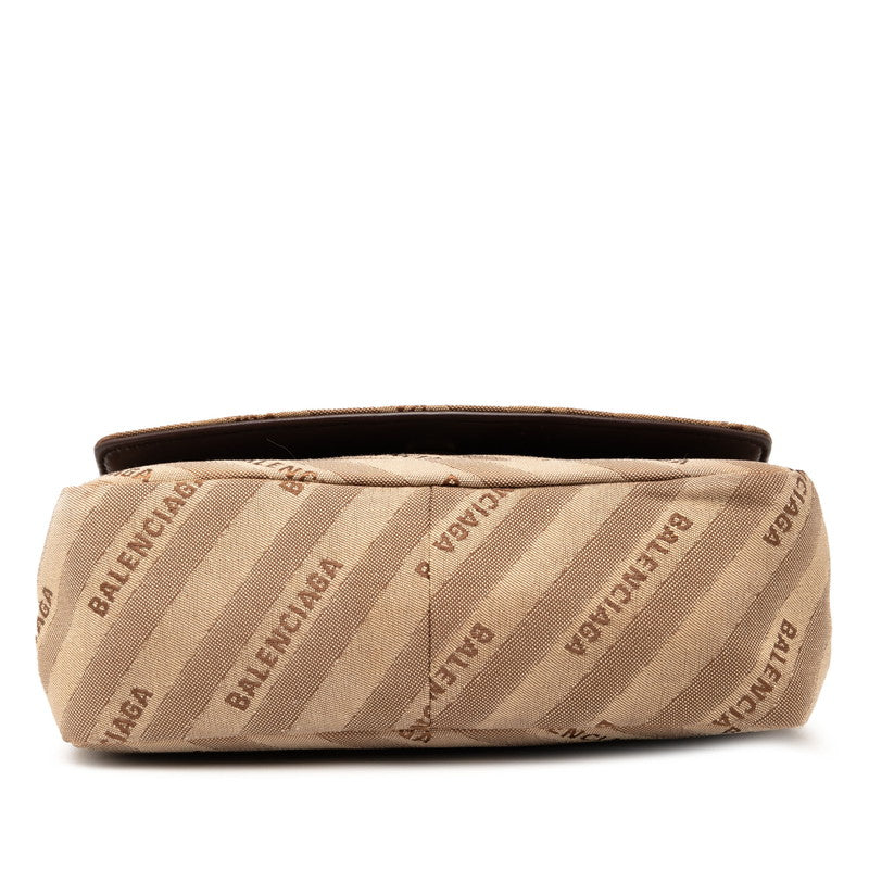 バレンシアガ BB ロゴ キャンバス レザー 2way ショルダーバッグ