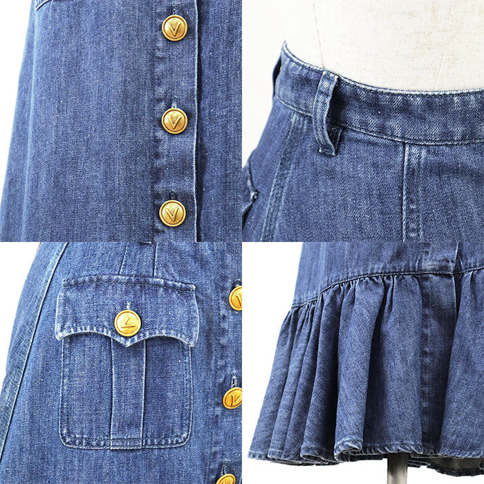 ヴァレンティノ リネンブレンドデニムスカート