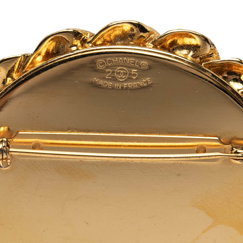 シャネル ココ マーク ラウンド ミラー ブローチ