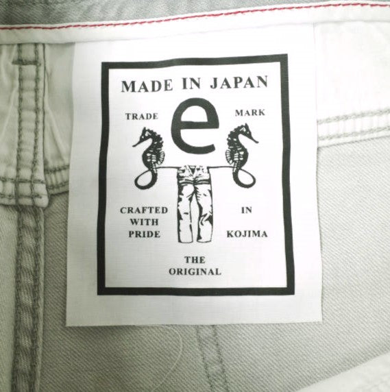 イージーンズ SEA HORSE SLIM 綿 ストレッチデニムパンツ