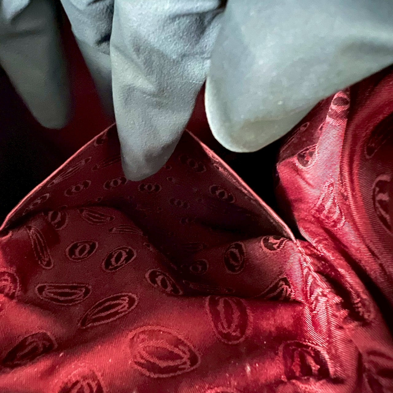 カルティエ マストライン レザー ショルダーバッグ