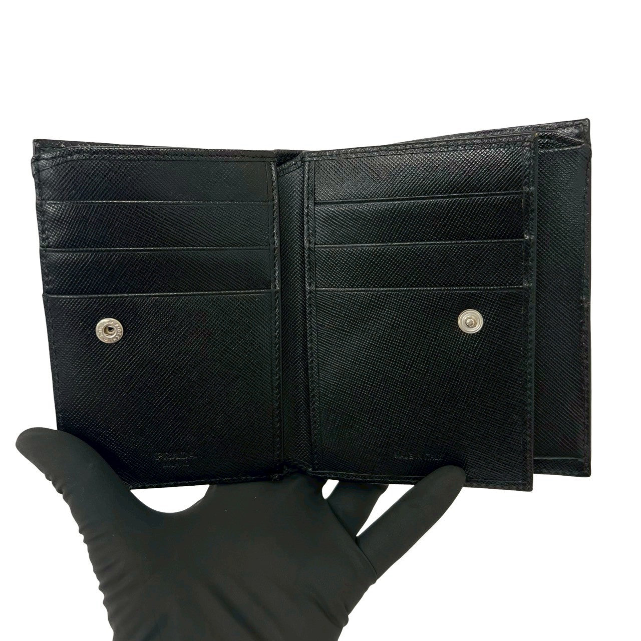 プラダ ナイロンレザー 二つ折り財布