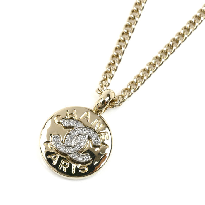 シャネル ココマーク ラインストーンネックレス