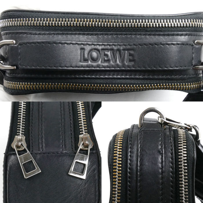 ロエベ クロスボディカメラバッグ カーフスキン 2wayショルダーバッグ