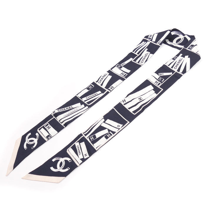 シャネル ココマーク カメリア シルクスカーフ